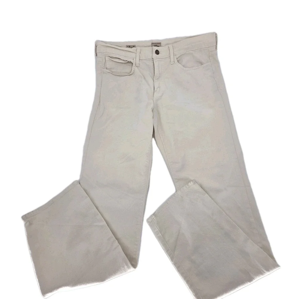 J.Crew Jeans 770 Men's 36x34 Straight Fit Stretch Taper Beige Lightwash Classic